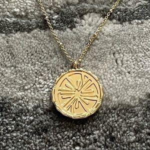 Lilly Pulitzer citrus slice medallion necklace